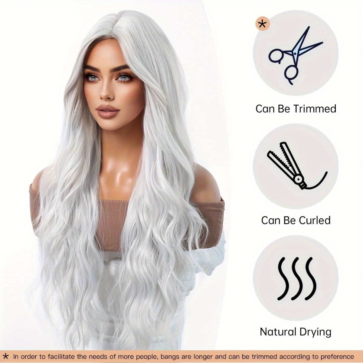Hair Care Long Hair - Wig Serat Sintetis Merek Anxin: Gaya