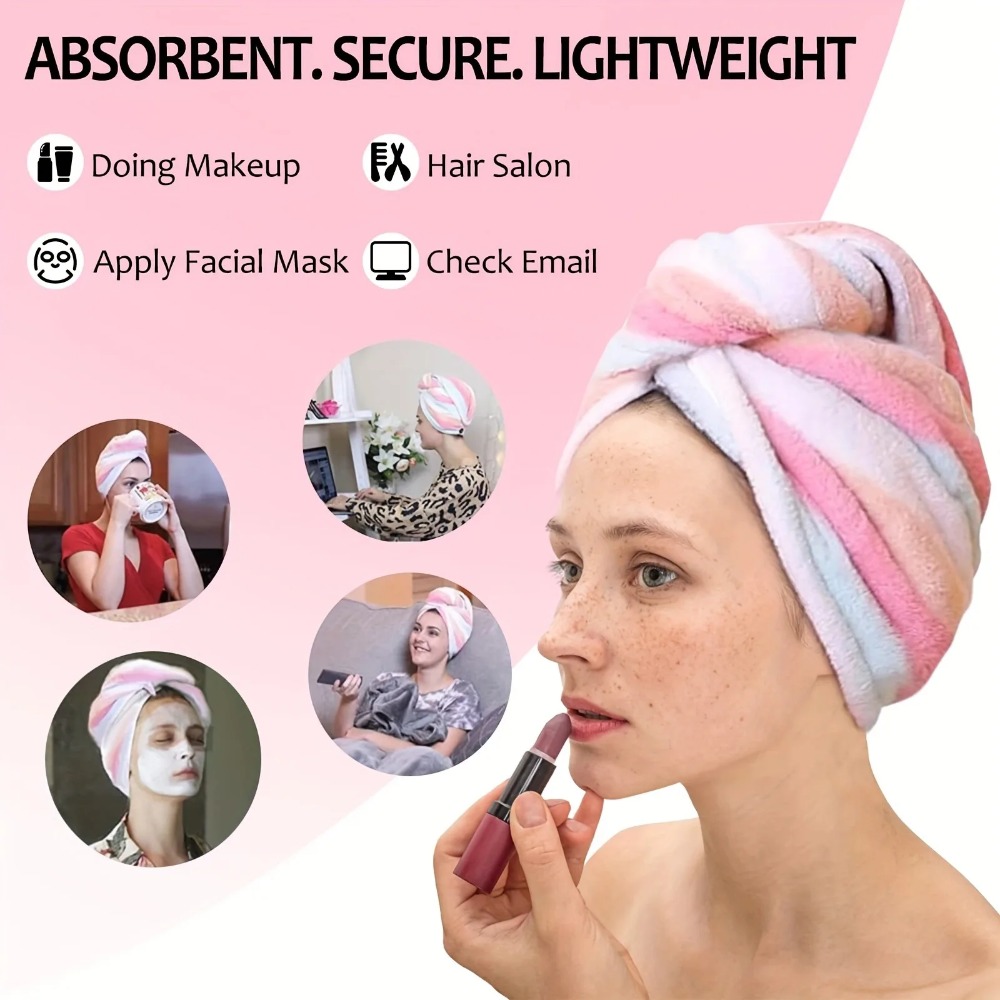 Hair Turban Towel - Topi Handuk Rambut Cepat Kering Penyerap