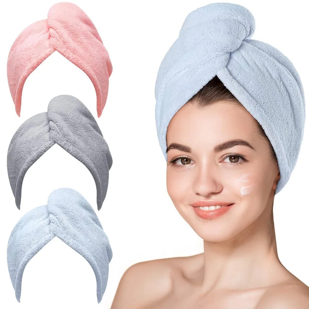 Hair Turban Towel - Handuk Rambut Cepat Kering Anti-Kusut dari