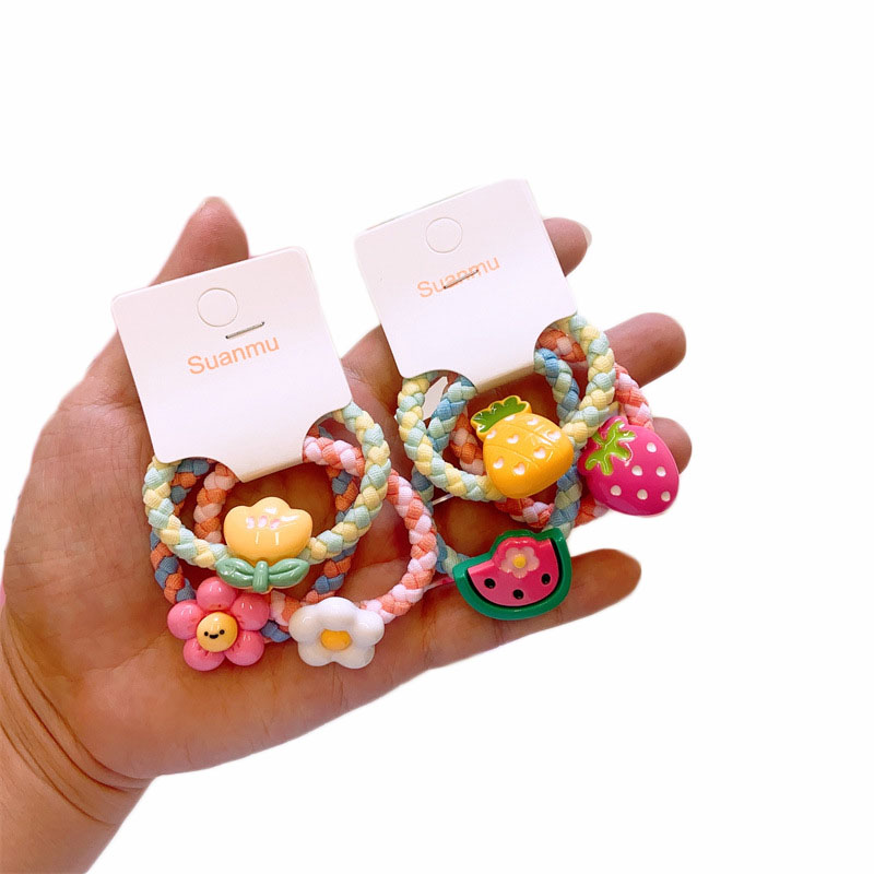 Hair Care Gift Set - 3 buah/set ikat rambut buah bunga