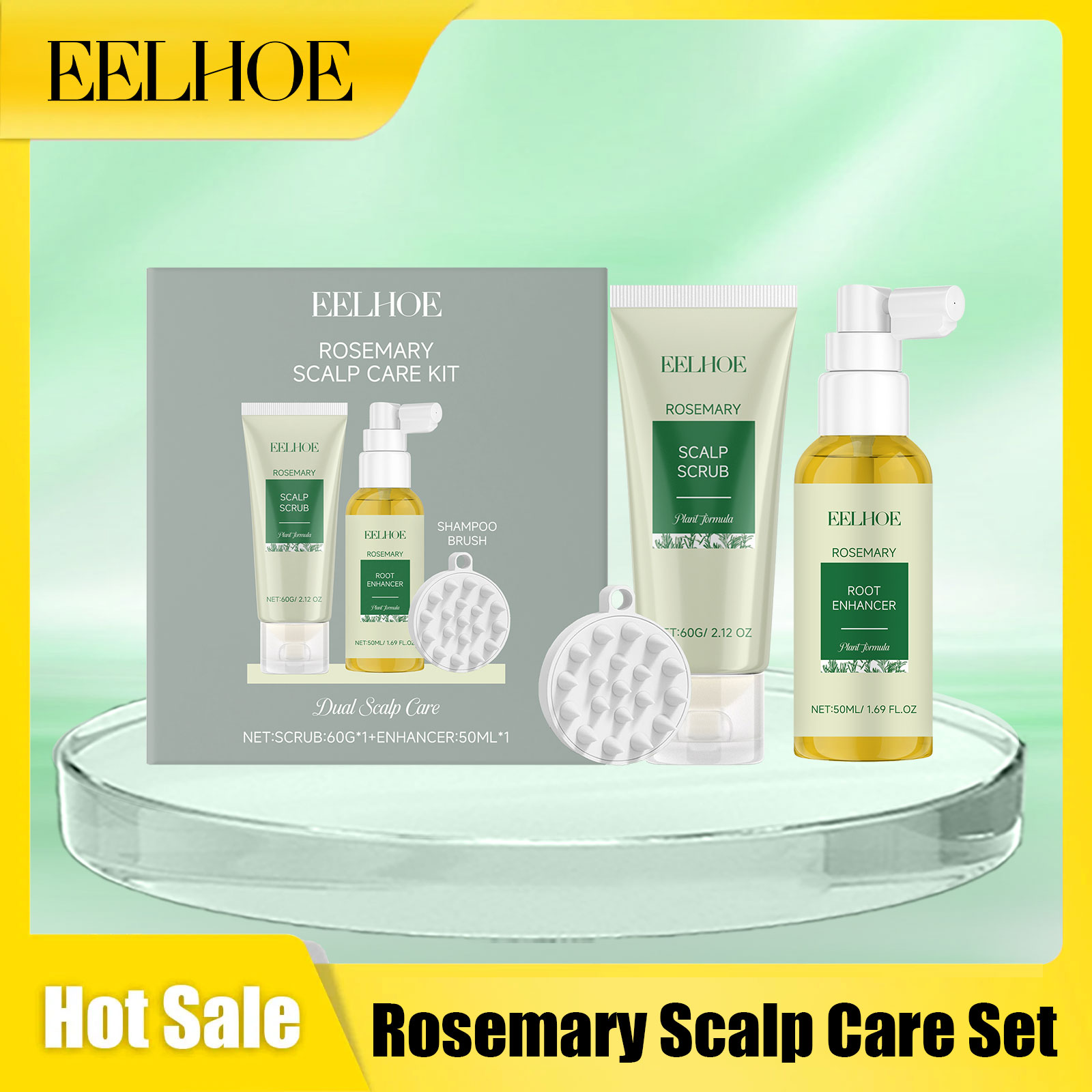 Hair Care Set - Eelhoe Rosemary Scalp Care Set Semprotan