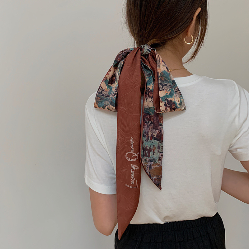 Hair Care Luxury Brands - Syal Rambut Mewah Wanita Sutra Panjang