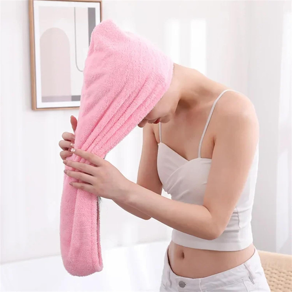 Hair Turban Towel - 1 buah handuk rambut dari bahan
