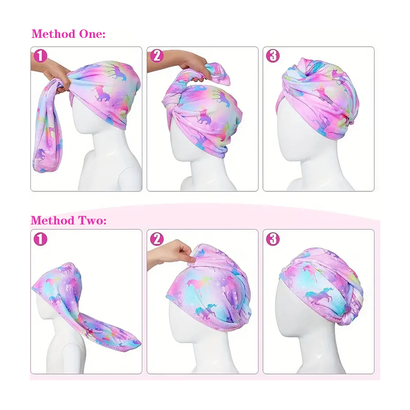 Hair Turban Towel - 1 Buah Topi Handuk Pengering Rambut