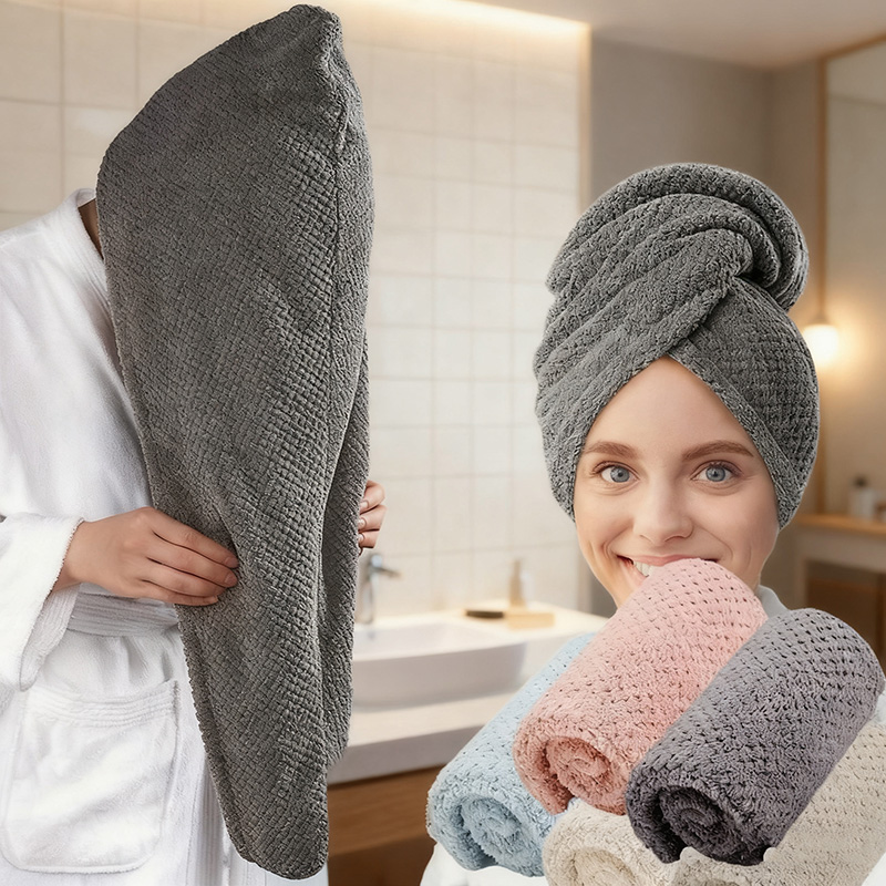 Hair Turban Towel - Handuk Rambut Wanita (Topi Rambut Kering)