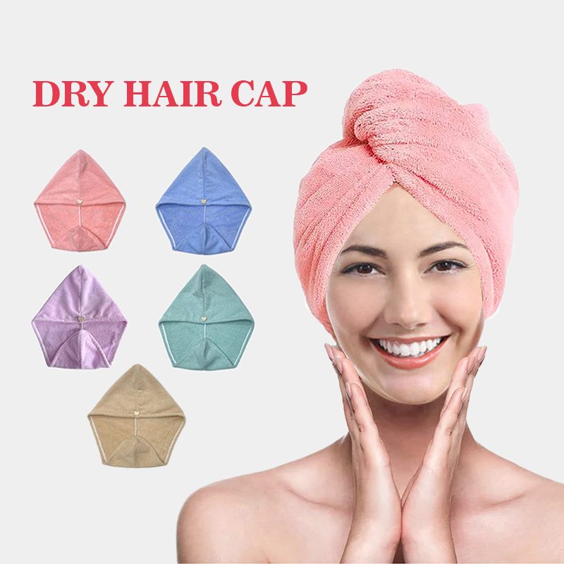 Hair Turban Towel - Bungkus handuk rambut Microfiber wanita, bungkus