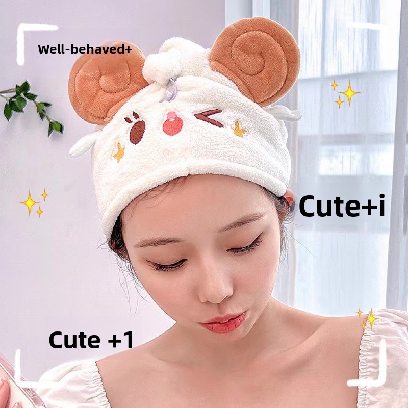 Topi Pengering Rambut Domba Lu - Hair Turban Towel ulasan dan harga