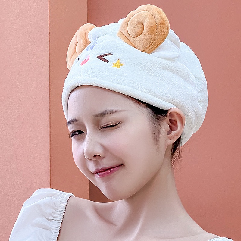 Topi Pengering Rambut Domba Lu - Hair Turban Towel ulasan dan harga