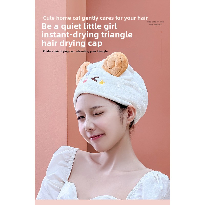 Topi Pengering Rambut Domba Lu - Hair Turban Towel ulasan dan harga