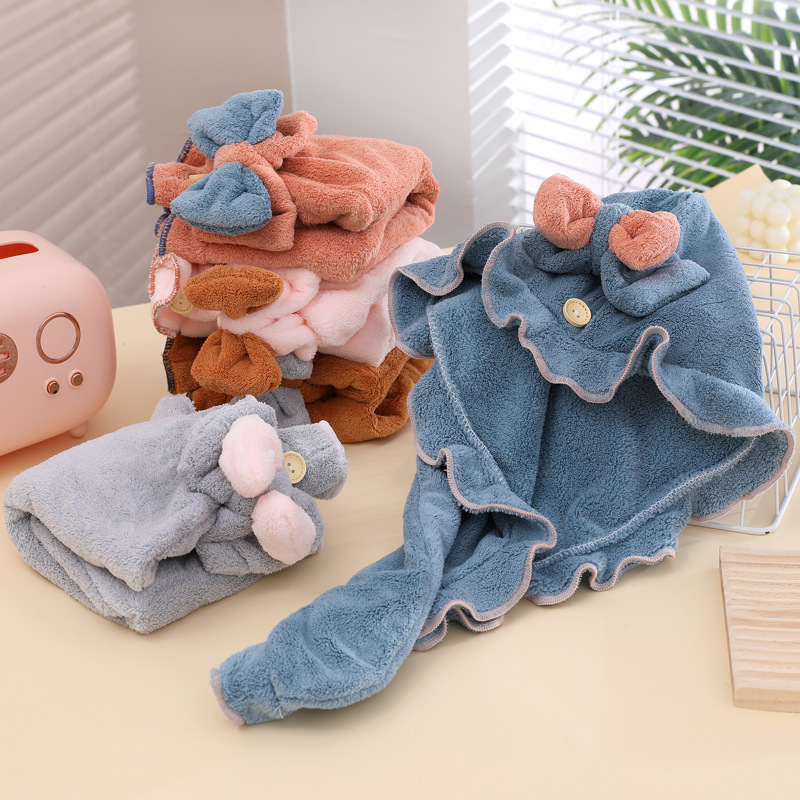 Topi Handuk Rambut Warna Solid - Hair Turban Towel ulasan dan harga