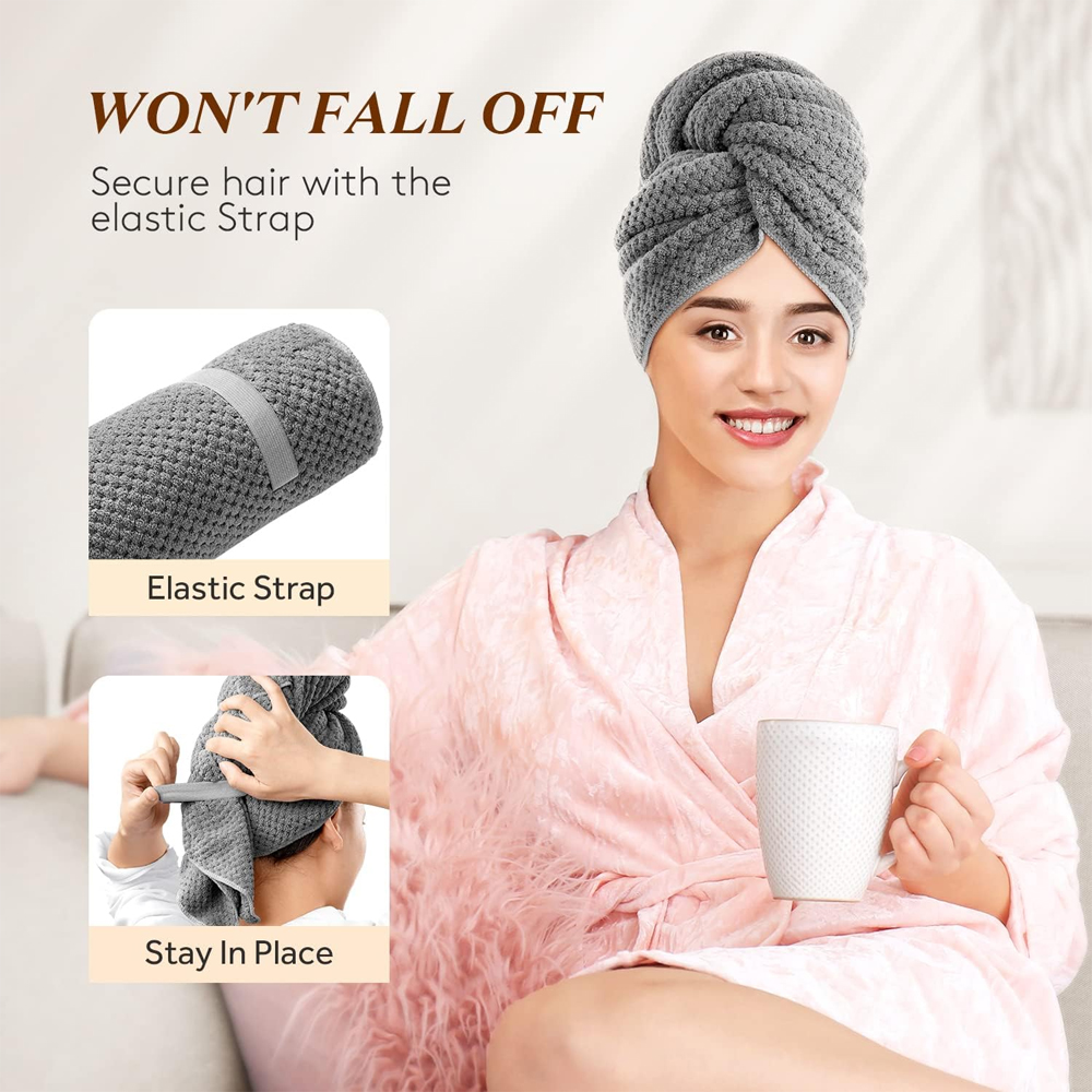 Handuk Rambut Microfiber Bungk - Hair Turban Towel ulasan dan harga