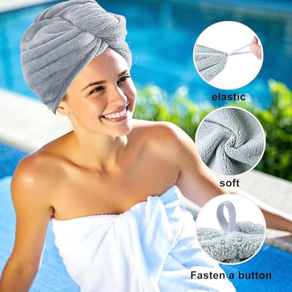 Handuk Rambut Cepat Kering Ant - Hair Turban Towel ulasan dan harga