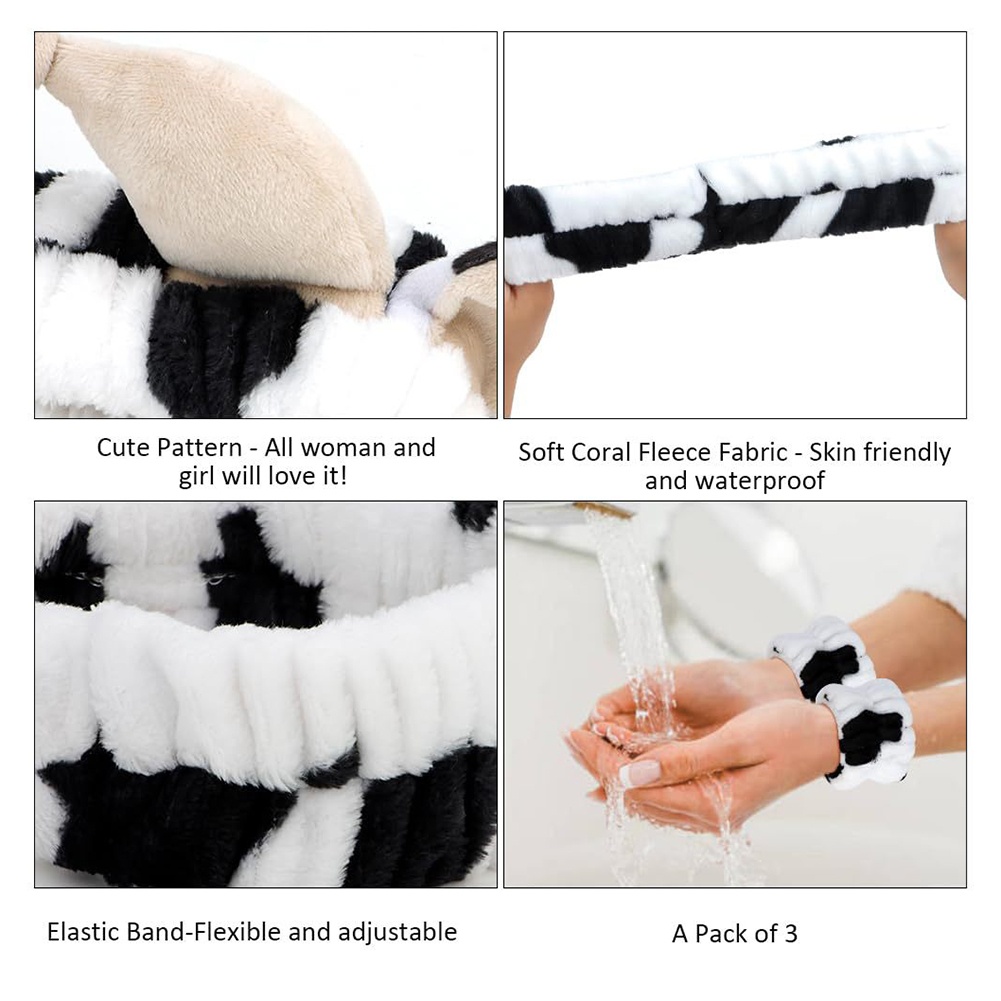 4pcs 3D Cow Headband Super Cut - Hair Care Set ulasan dan harga
