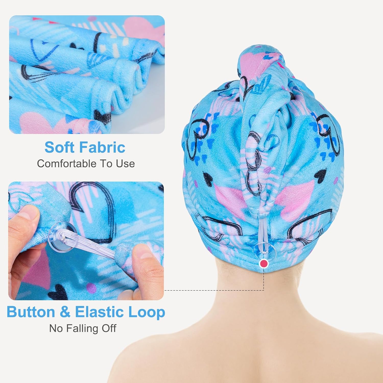 1 Buah Topi Handuk Pengering R - Hair Turban Towel ulasan dan harga