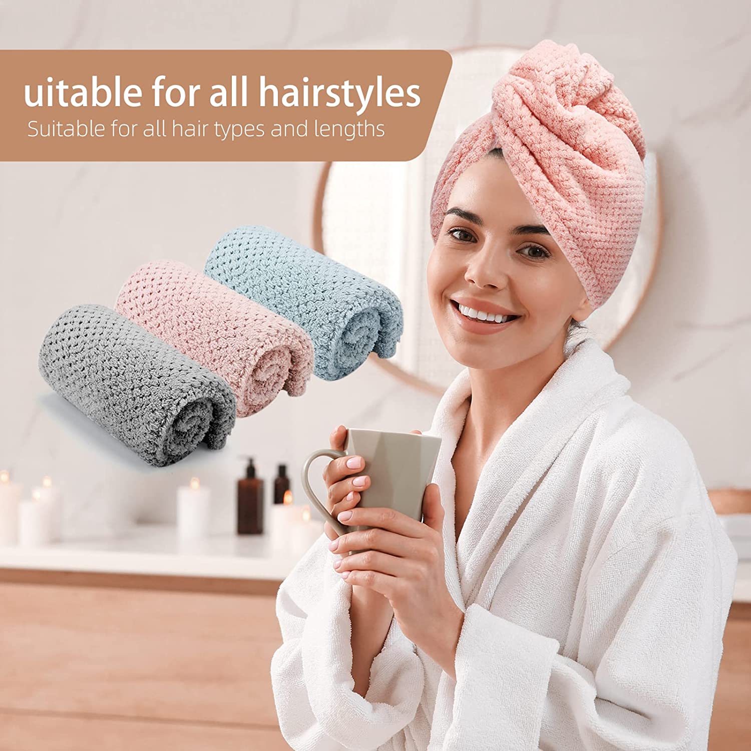 Handuk Rambut Wanita (Topi Ram - Hair Turban Towel ulasan dan harga